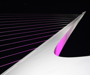 Pink Sundial Bridge in Redding